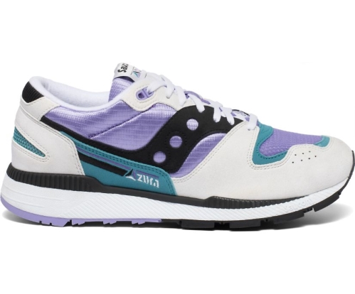 Tenis Saucony Azura Hombre Zapatos Originales Blancas / Violet / Capri México MX-398-FV